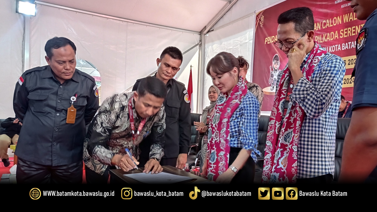 penandatanganan BA Penerimaan berkas pendaftaran