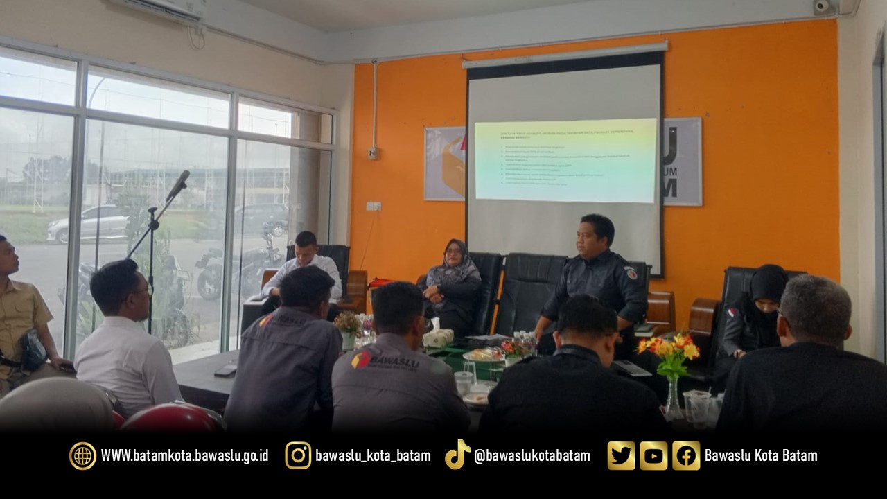 Bawaslu Batam Instruksikan Pengawasan Menyeluruh pada Proses Rekapitulasi DPSHP Pemilihan 2024