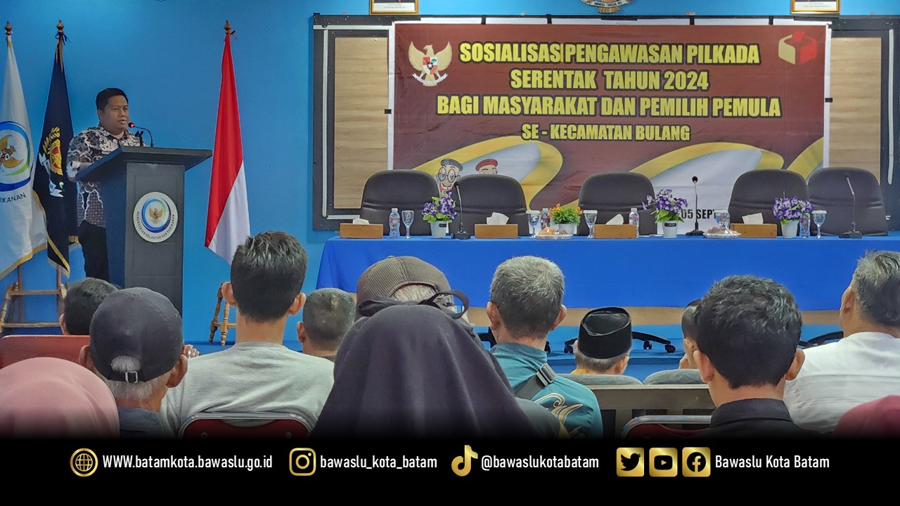 Bawaslu Batam Tegaskan Peran Masyarakat dalam Pengawasan Pilkada Serentak 2024