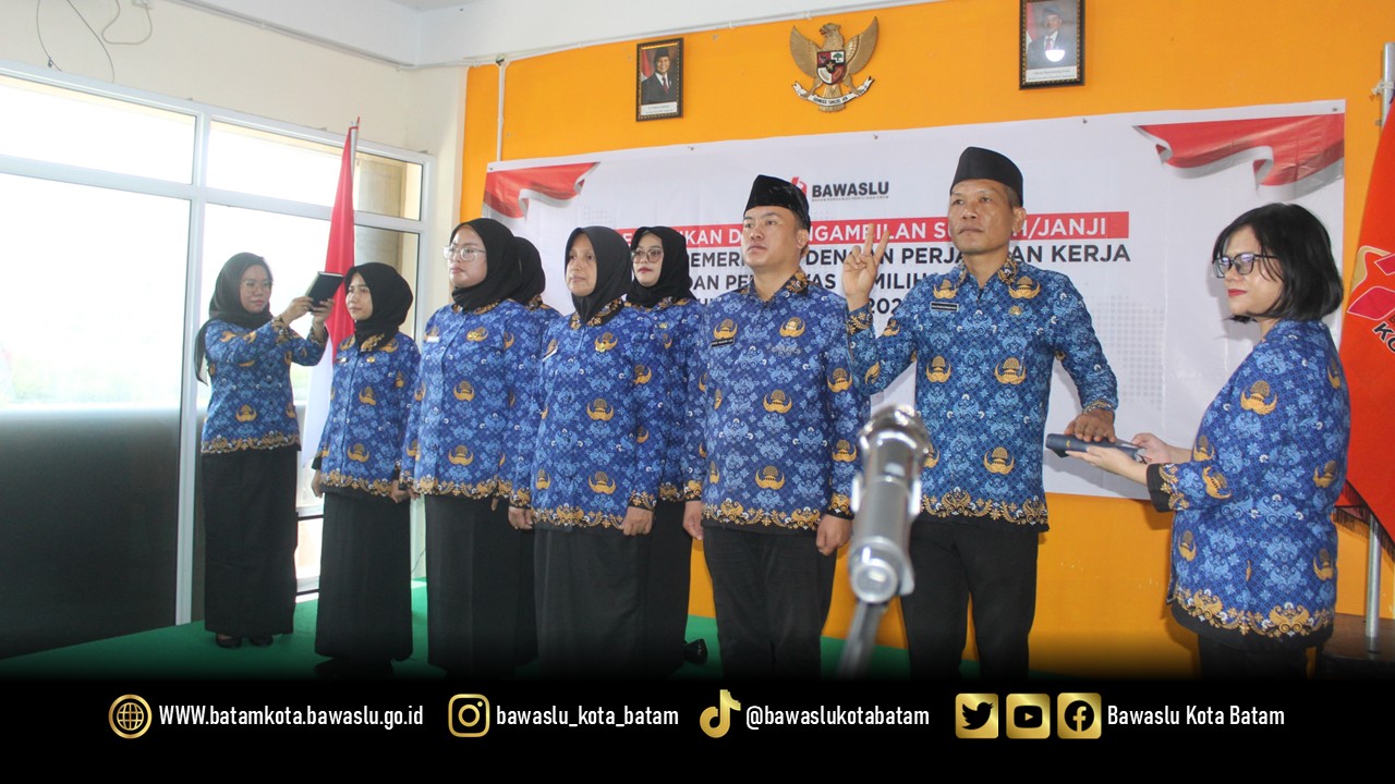 Prosesi Pelantikan Pegawai Pemerintah dengan Perjanjian Kerja (PPPK) Bawaslu Kota Batam
