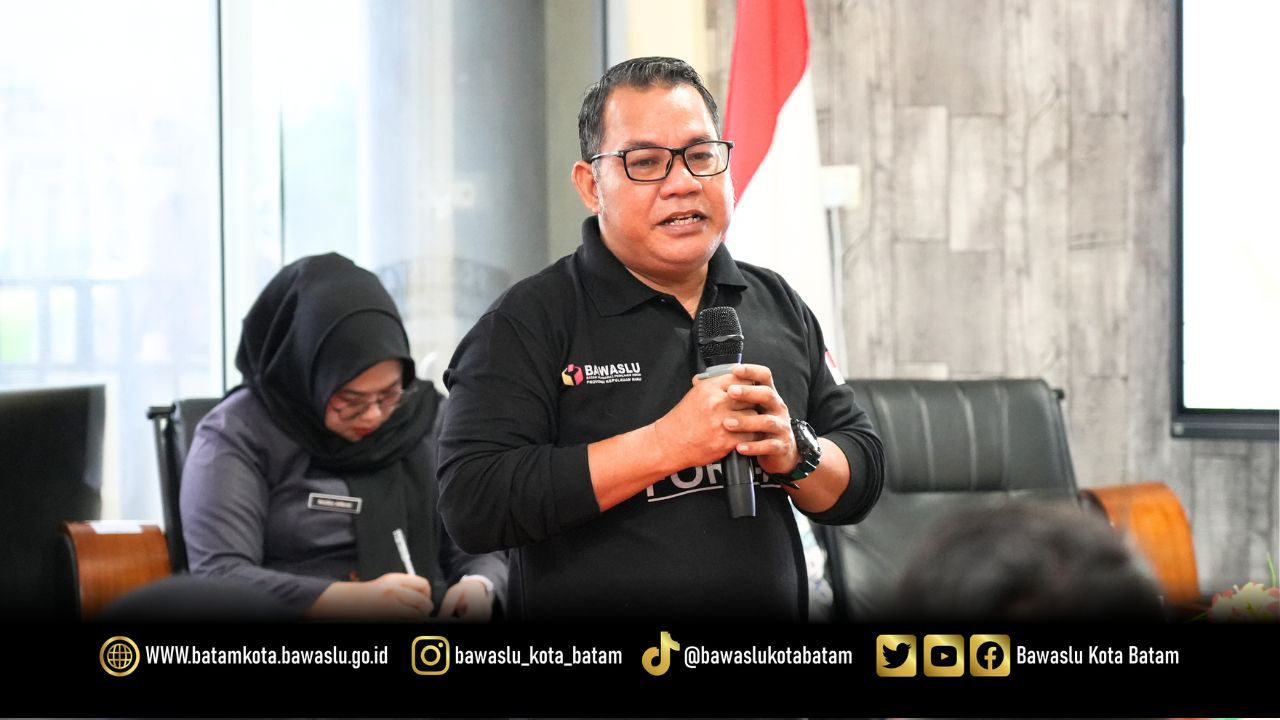 Koordinator Divisi SDM, Organisasi dan Diklat Bawaslu Kepri, Said Abdullah Dahlawi menegaskan bahwa pencegahan merupakan inti utama pengawasan pemilu saat menjadi narasumber dalam kegiatan Pendidikan Pengawas Partisipatif (P2P) Tahun 2026 di Kantor Bawaslu Kota Batam, Selasa (26/5/2026).