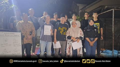 Diskusi dan Deklarasi Bersama "Jurnalis Bukan Juru Kampanye"  Aliansi Jurnalis Independen (AJI) Batam