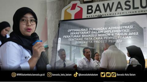 Bawaslu Batam melaksanakan Diskusi Asyik Bareng Bawaslu (DISERBU) Seri ke-10 dengan tema "Optimalisasi Administrasi Sekretariat untuk Penyelesaian Sengketa Pemilu" di Kantor Bawaslu Kota Batam, Rabu (8/7/2026).