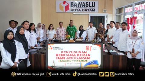 Bawaslu Batam melaksanakan kegiatan Penyusunan Rencana Kerja dan Anggaran Bawaslu Kota Batam sebagai upaya memperkuat tata kelola anggaran, Rabu (19/8/2026).