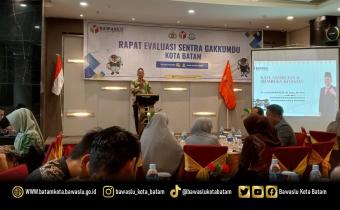 Anggota Bawaslu Kota Batam Syailendra Reza saat membuka Kegiatan Evaluasi Sentra Gakkumdu Kota Batam