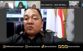 Ketua Bawaslu Kepulauan Riau, Zulhadril Putra saat memberikan sambutan pada rapat koordinasi PDPB